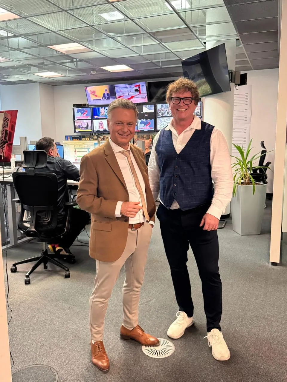 Markus Kurz in der Redaktion von RTL