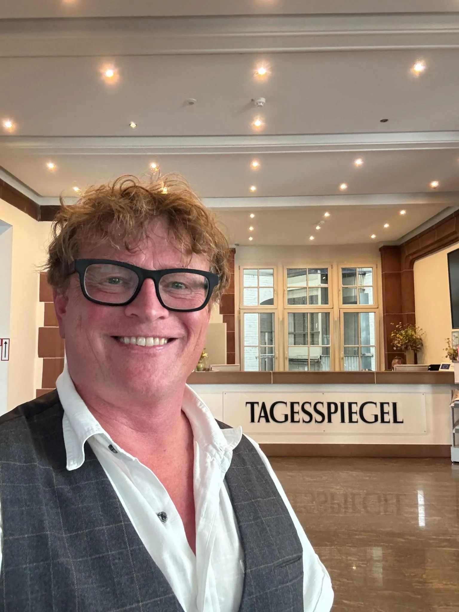 Markus Kurz im Verlagshaus des Tagesspiegel
